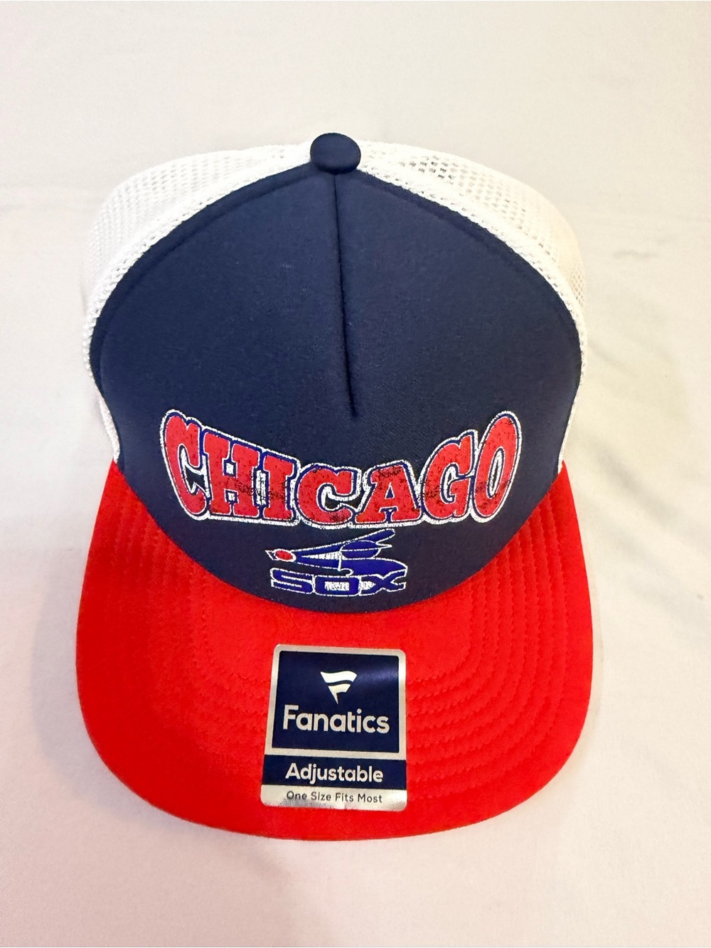 Fanatics Chicago Trucker Hat in Navy, Red, White